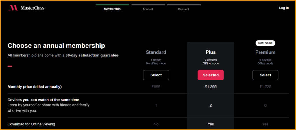 MasterClass Pricing and Plans